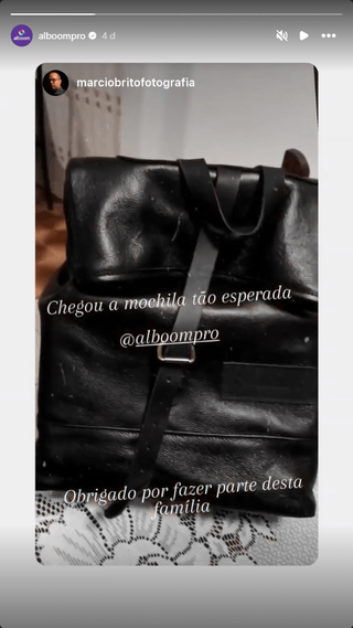 Story de cliente com a mochila Just Live 2