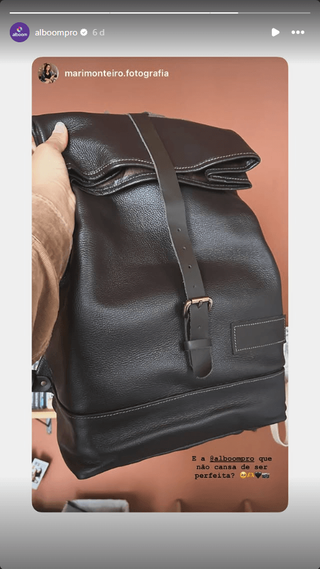 Story de cliente com a mochila Just Live 4