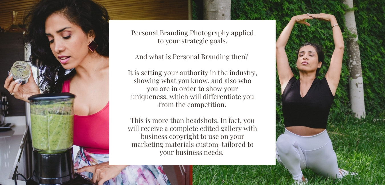 We will be focusing on your goals as a business owner. Strategic Personal Branding is everything, but doing only headshots and choose your top 3 to edit. You will receive a complete edited gallery with business copyright to use on your marketing materials custom-tailored to your business needs.