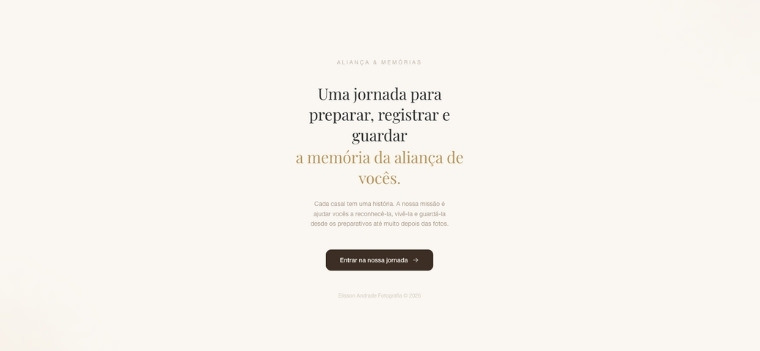 tela de início do sistema Aliança & Memórias