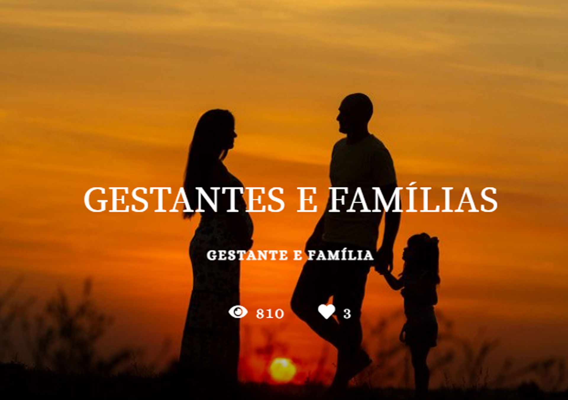 Família ao Por do Sol