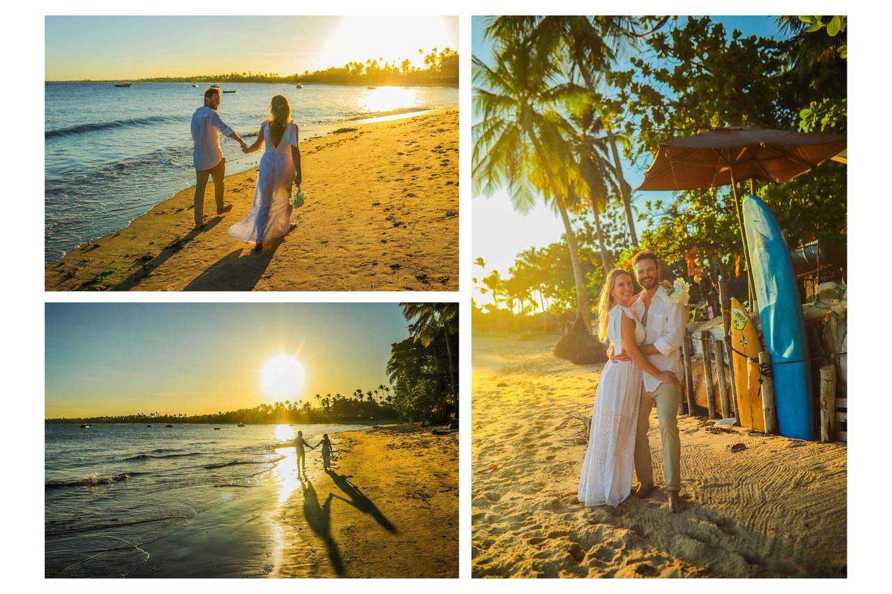 Fotógrafo de casamento na Bahia, casamento intimista Praia do Forte-BA.