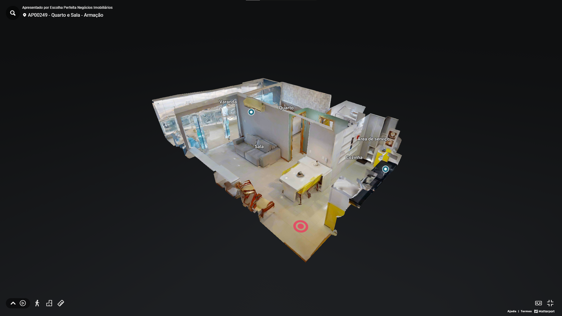 Modelo 3D do apartamento