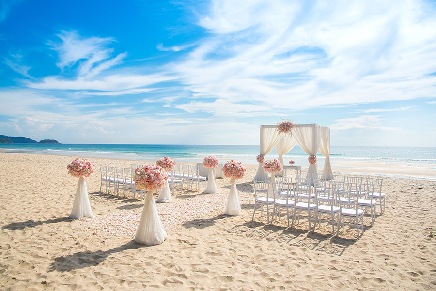 local da cerimônia do casamento na praia