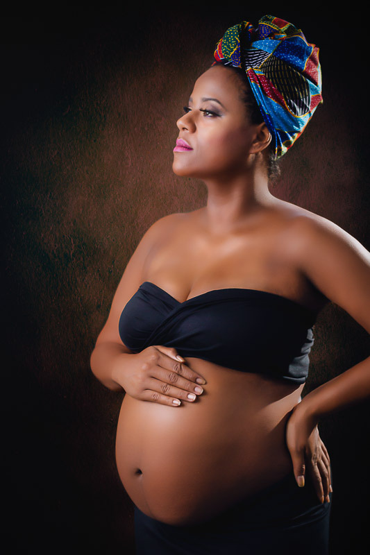 Ensaio Gestante de Fátima Oladejo- Estúdio Ricardo Leão - Bento Gonçalves