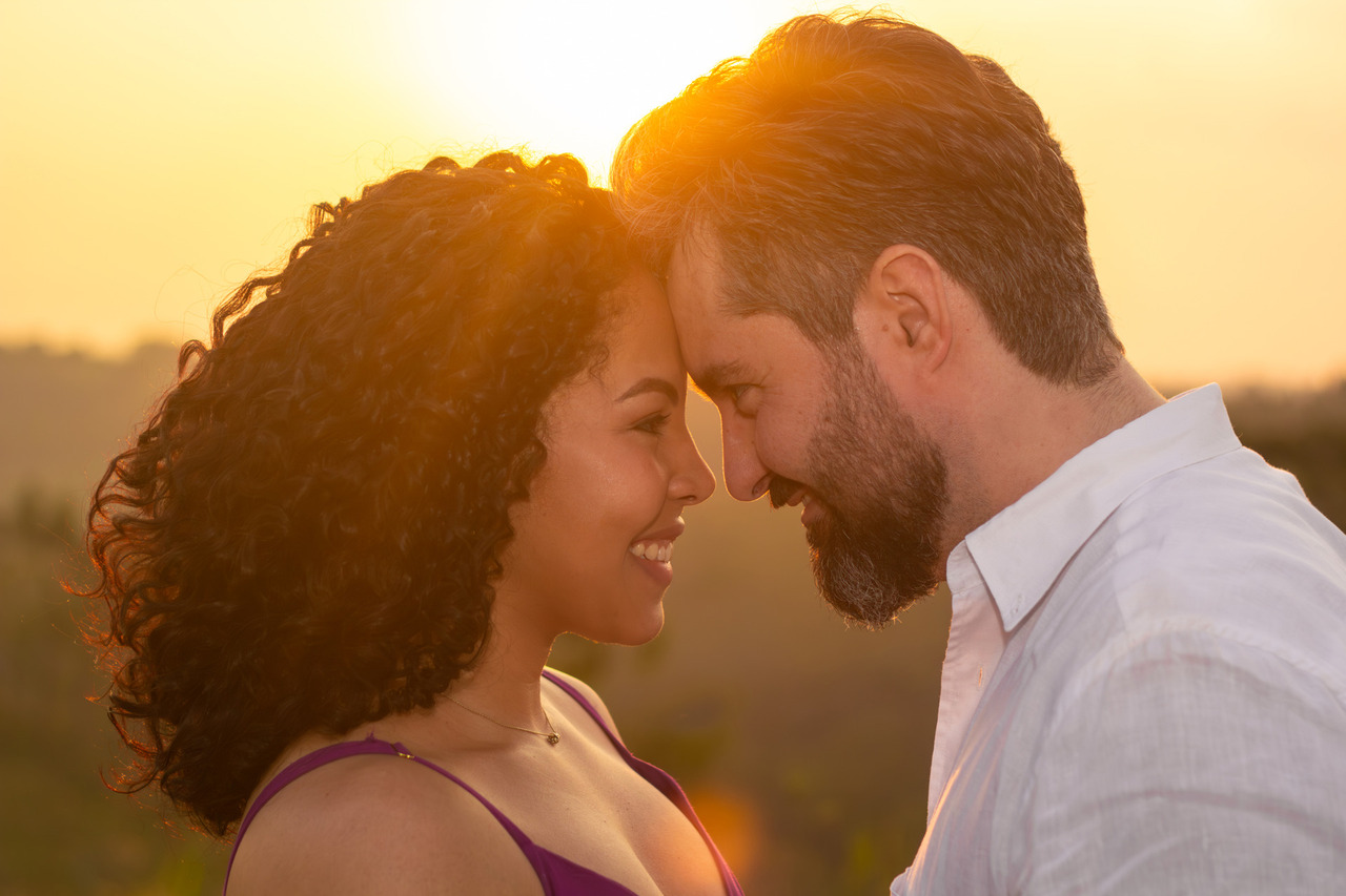 Foto no pôr do sol na região de Jundiaí