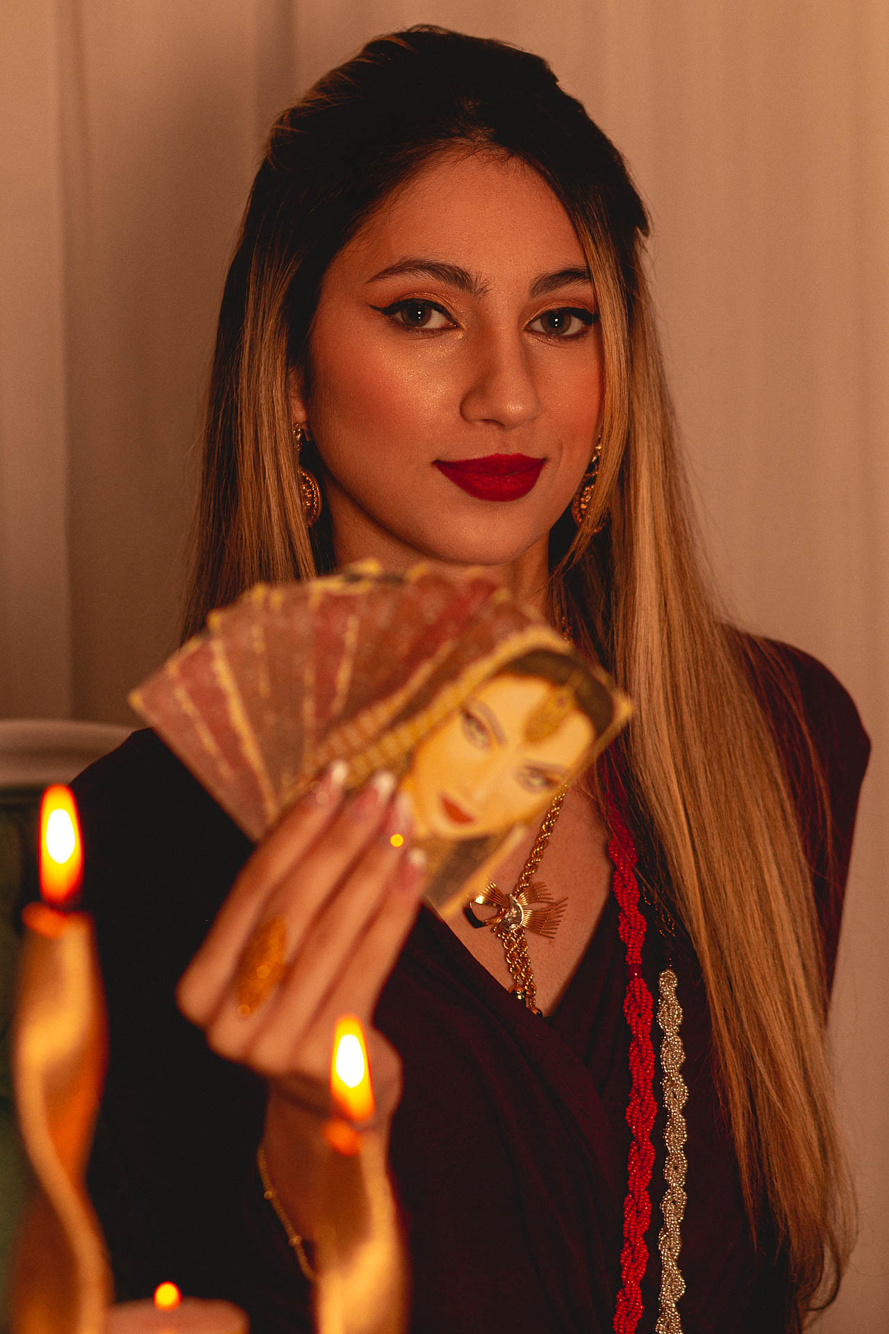 Retrato da taróloga Juliana