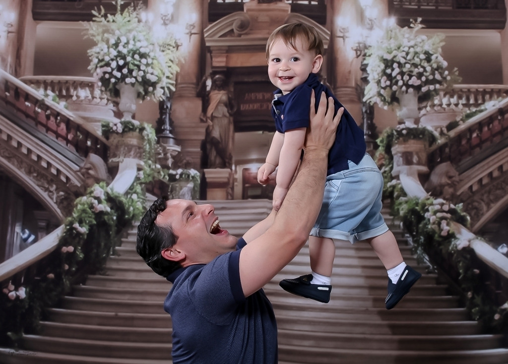 Ensaio dia dos pais - Emanuel - voando com o papai