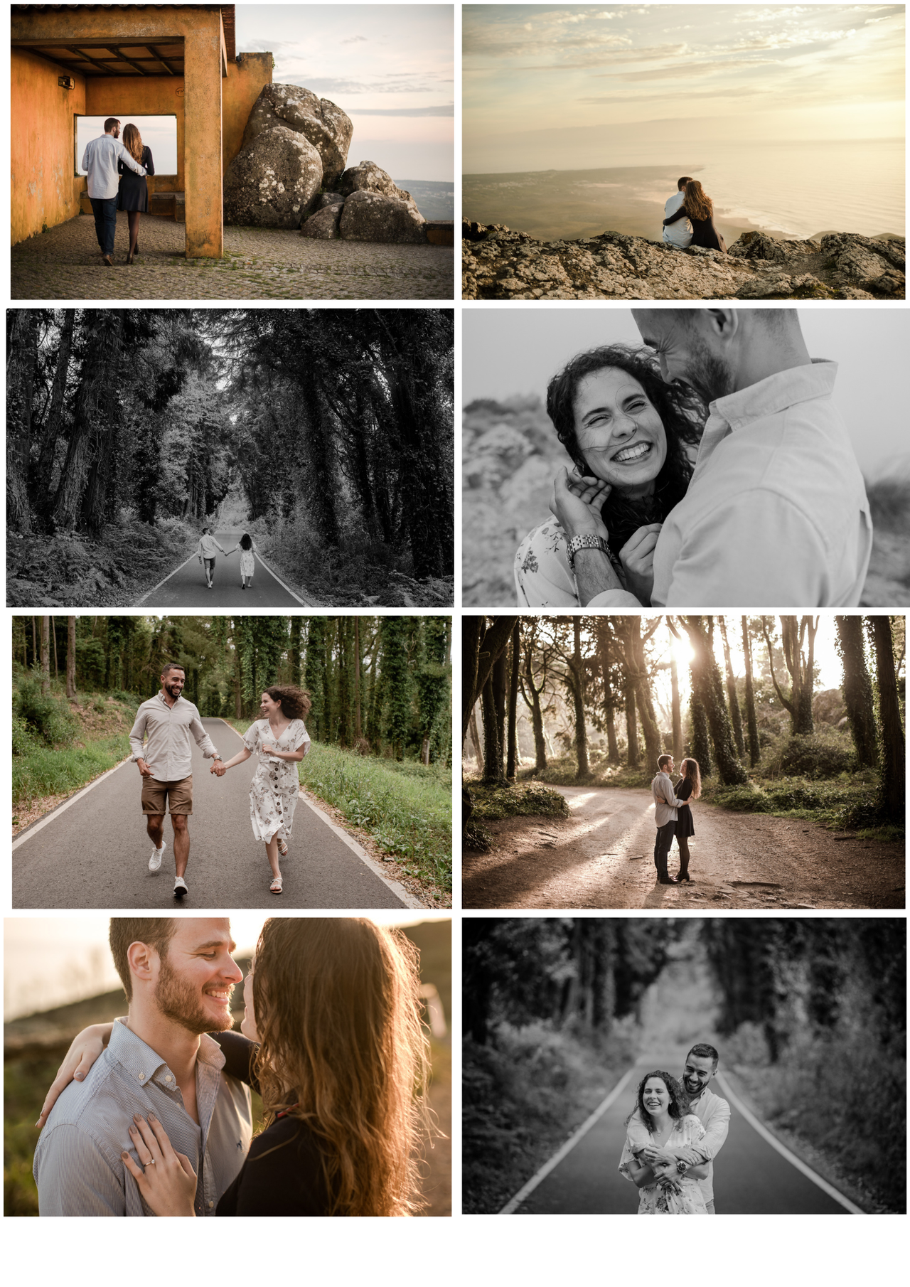 Couples proposing in Santuário da Peninha, Sintra, Portugal, by Mariana Castanheira