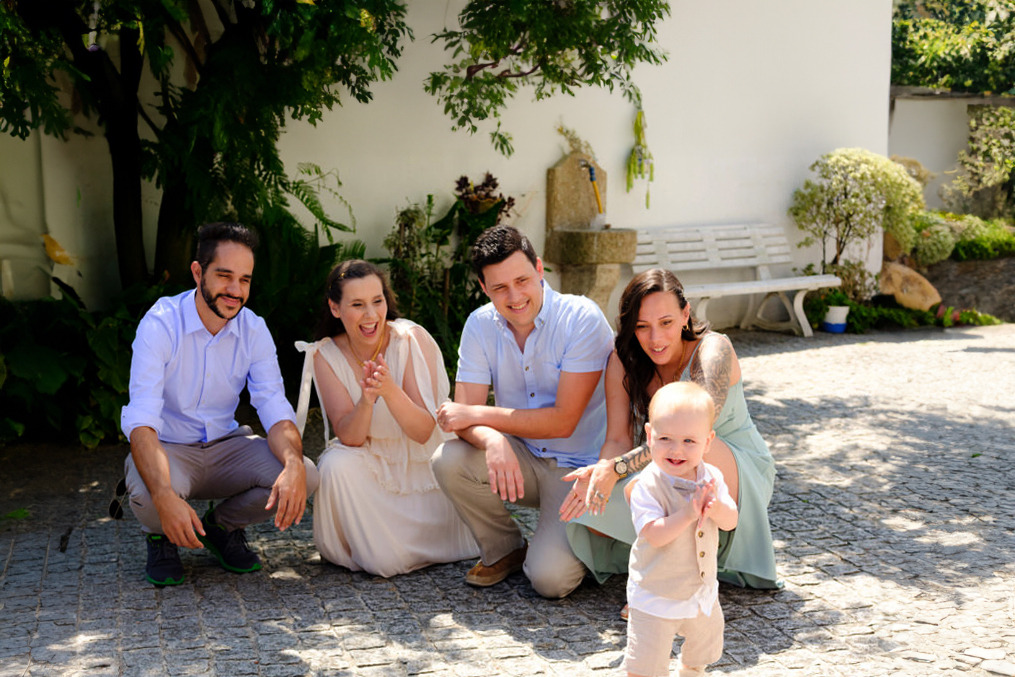 Fotografia de batizado em família