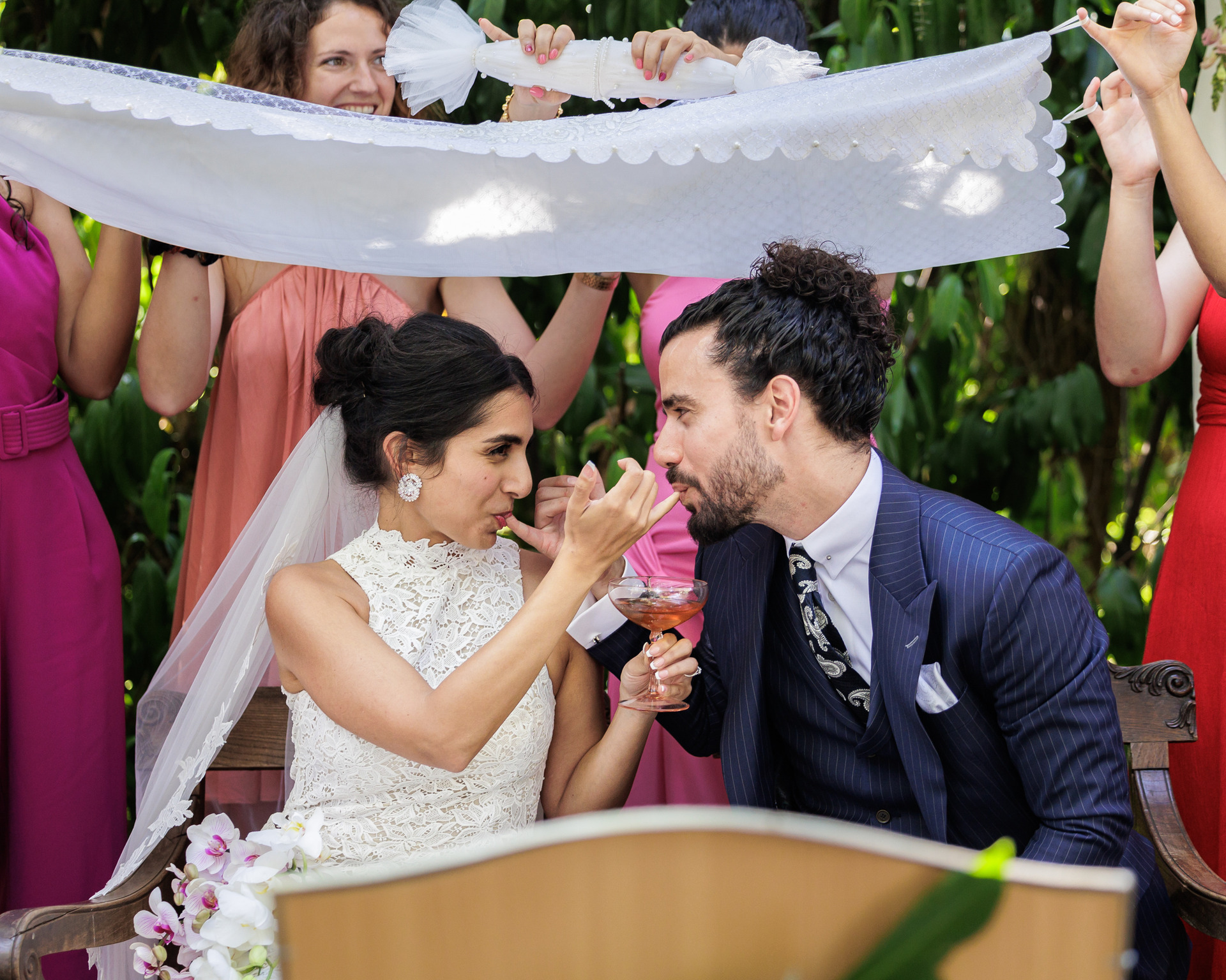 cerimonia de casamento persa na quinta da eira - beijo de mel