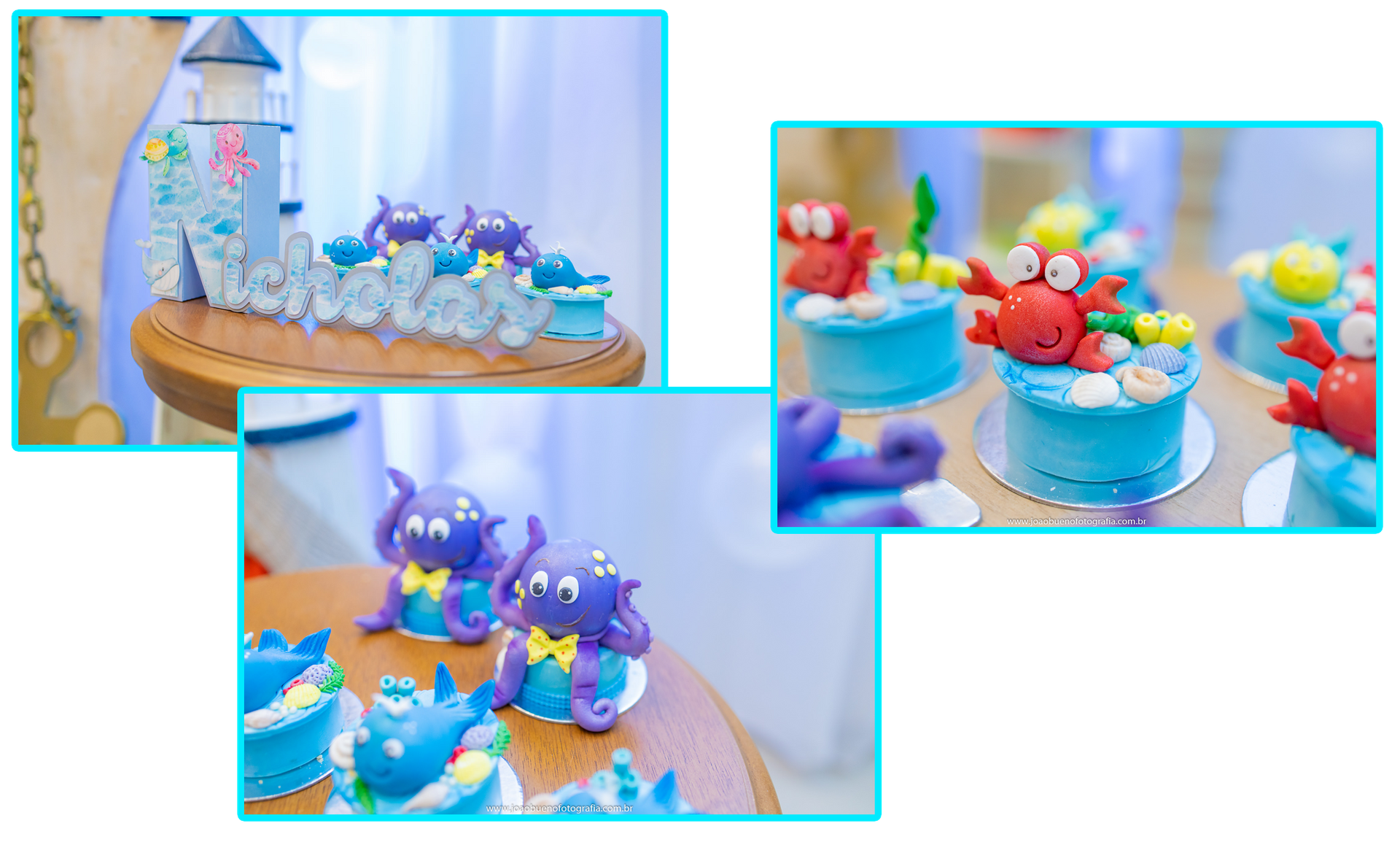 doces personalizados fundo do mar