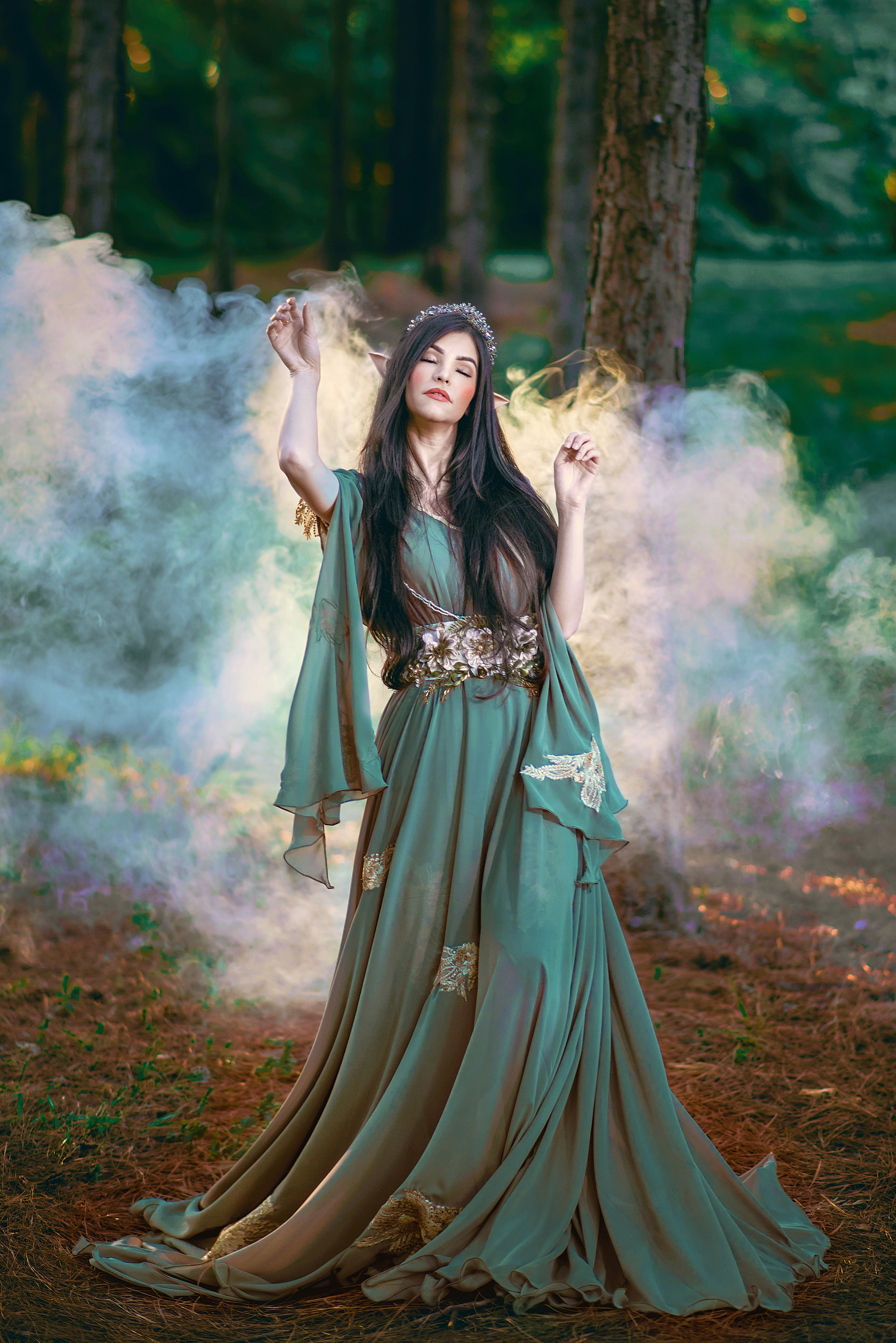 ensaio fotografico com fumaça