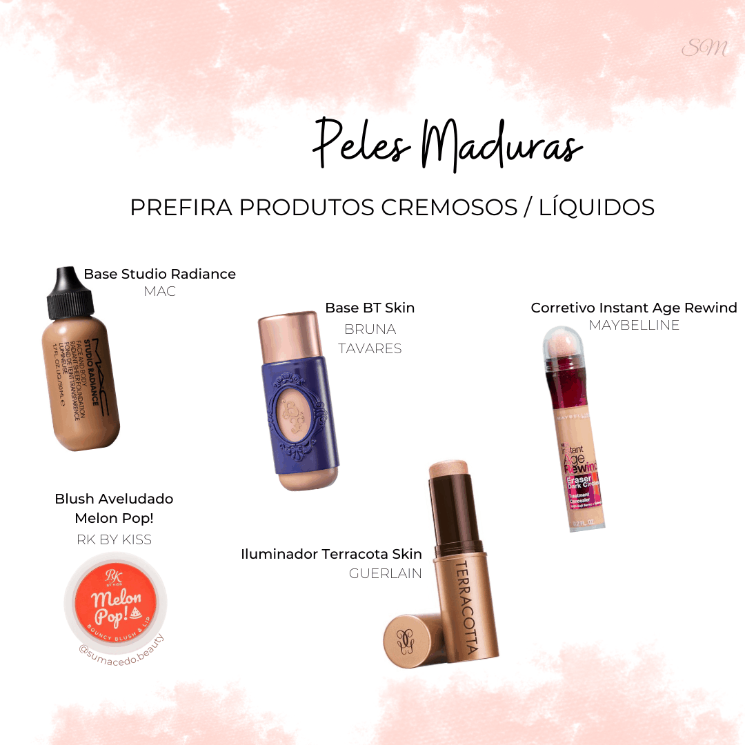 produtos-maquiagens-para-pele-madura-base-blush-iluminador