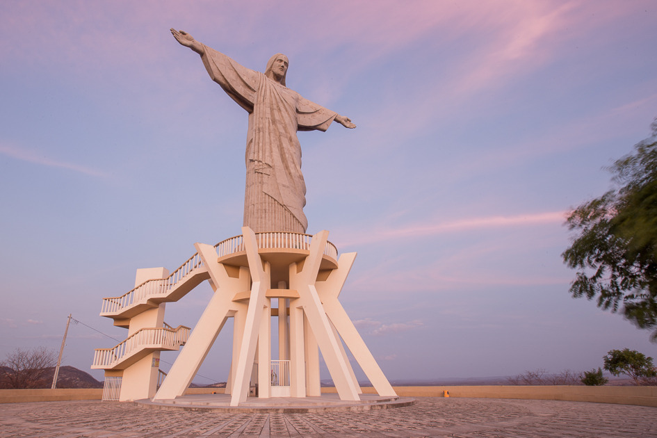 itaporanga, paraiba, sertao, sunset, por do sol, fim de tarde, fine art, cristo redentor