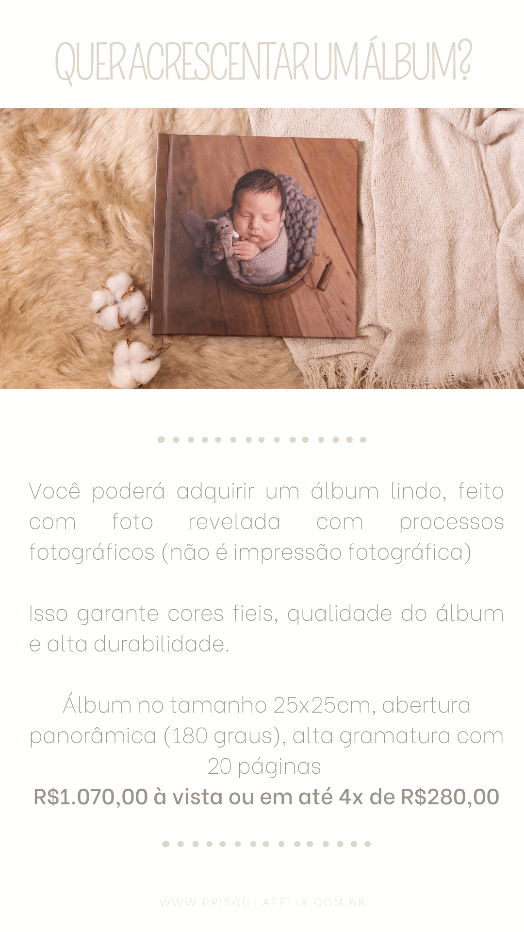 álbum de fotos ensaio de bebe SP