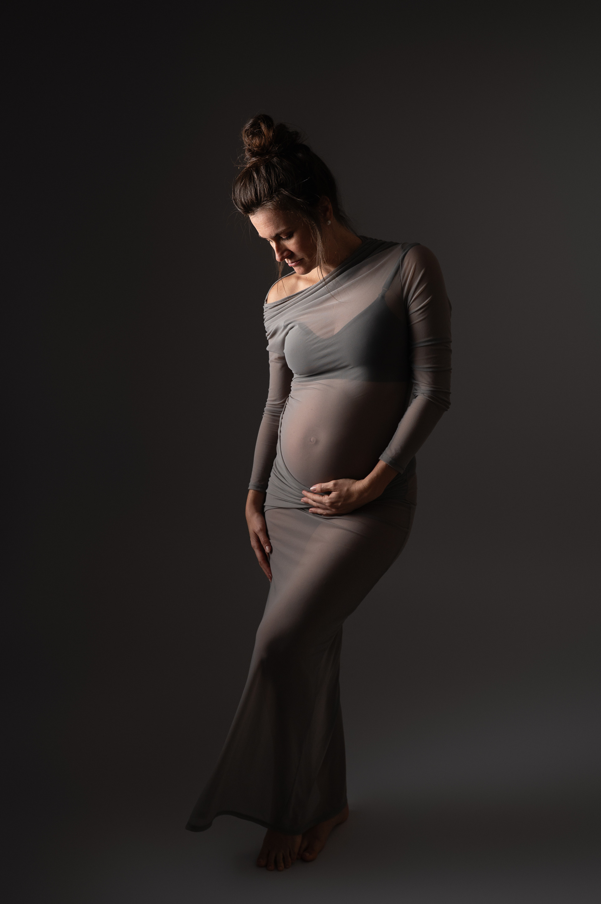 gestante em estúdio