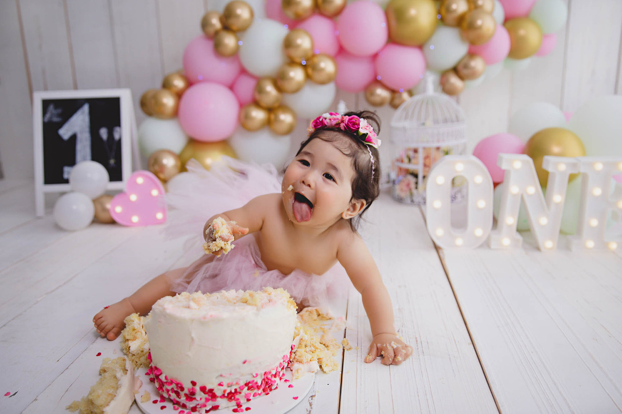Foto de bebê Smash The Cake - A Marque's Studio tem expertise neste tipo de fotografia
