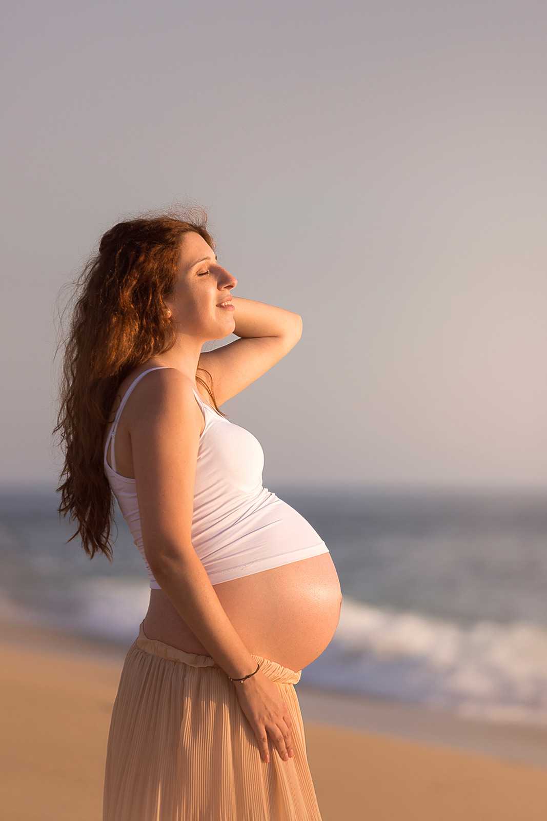 Sessão pré-mamã praia