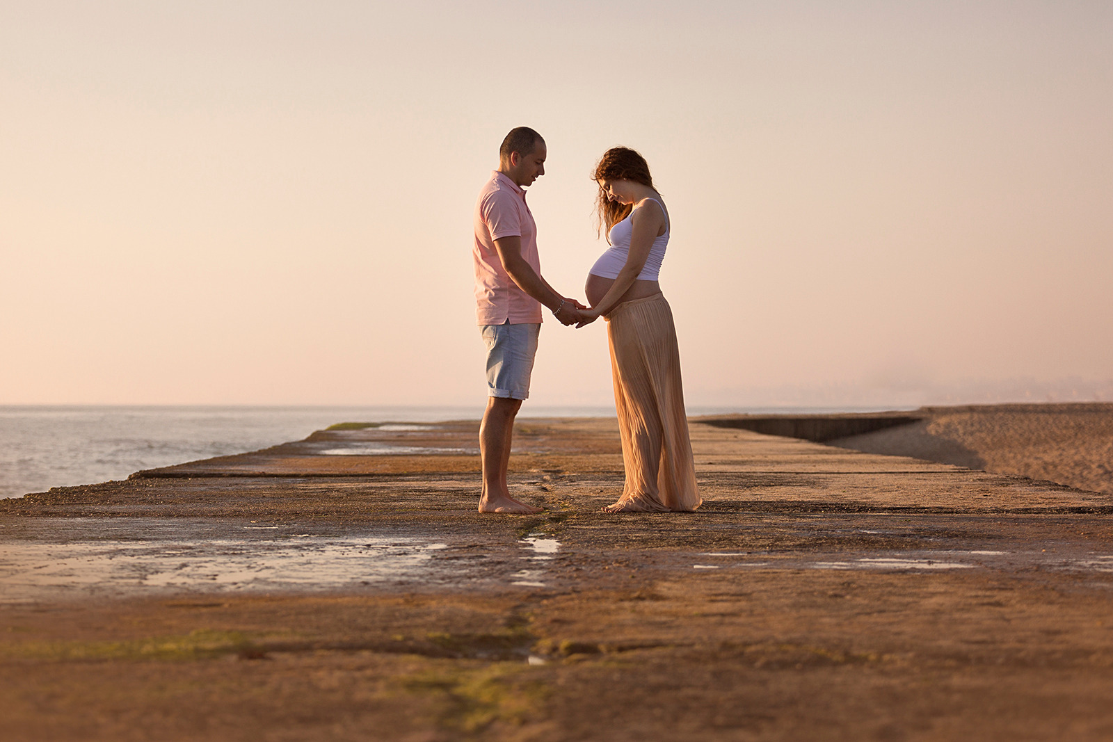 Sessão pré-mamã praia