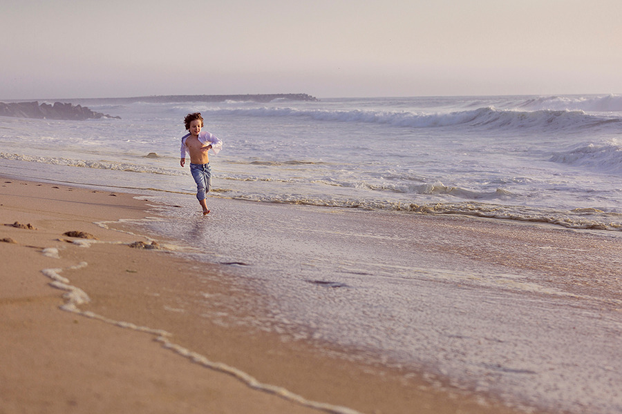 sessão de criança na praia