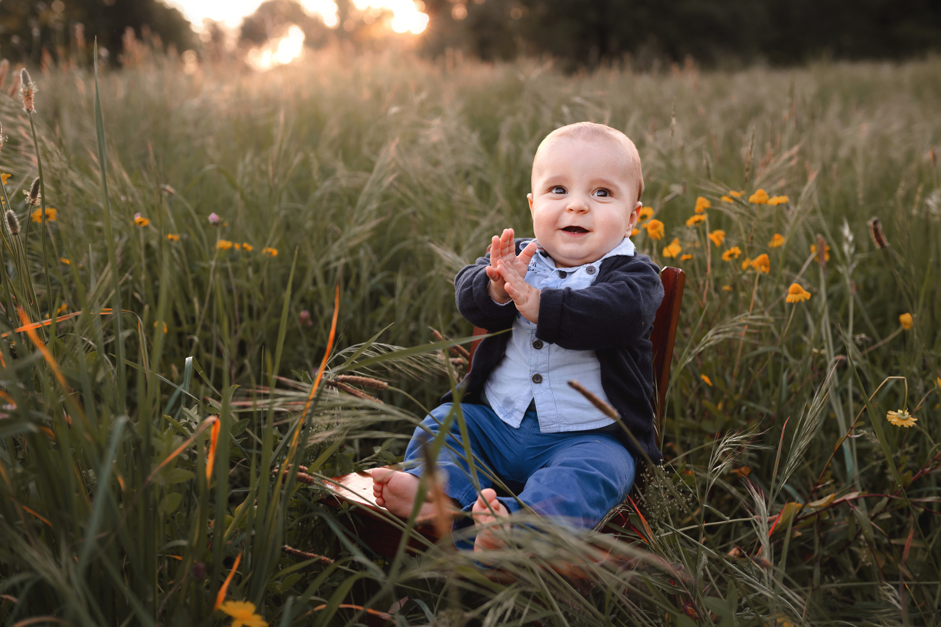 sessão de bebé na natureza