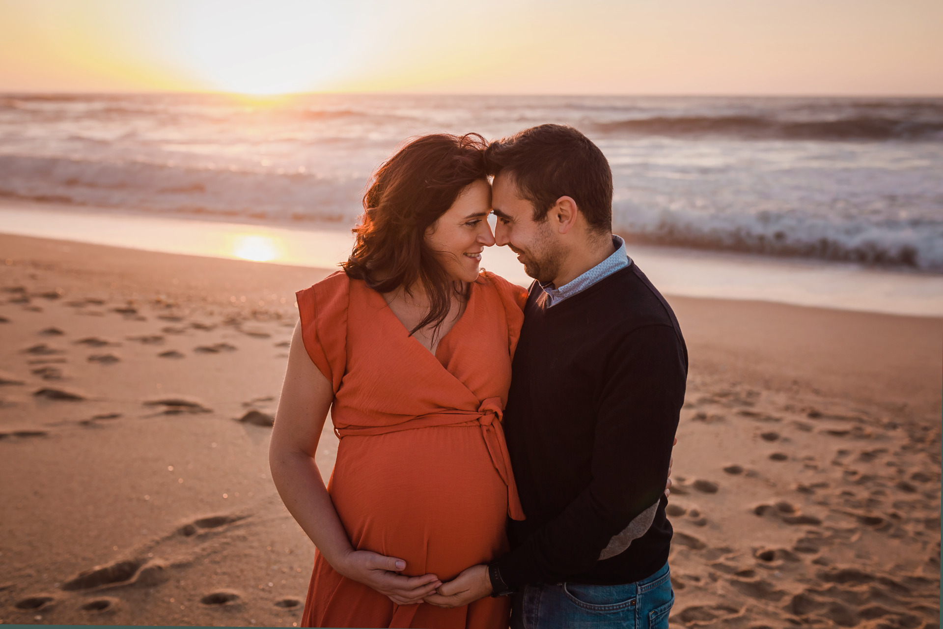 sessão de grávida praia