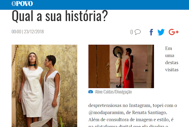 Modaparamim no Jornal O Povo