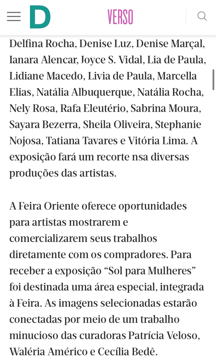 Reportagem do jornal Diário do Nordeste sobre participação na Feira Oriente de Artes Visuais
