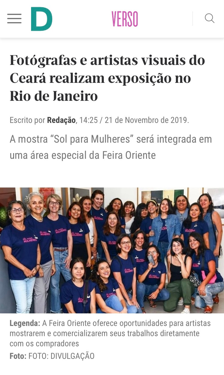 Reportagem do jornal Diário do Nordeste sobre participação na Feira Oriente de Artes Visuais
