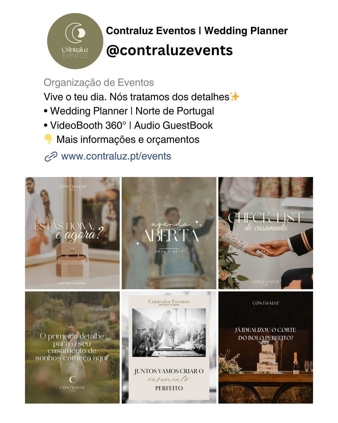 feed instagram contraluz eventos