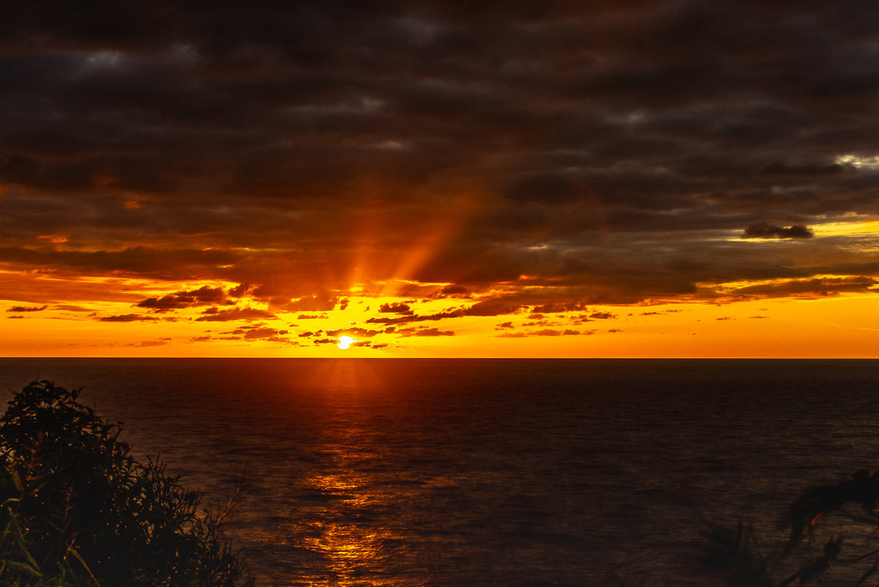 Pôr do sol na ponta da Vigia Penha SC