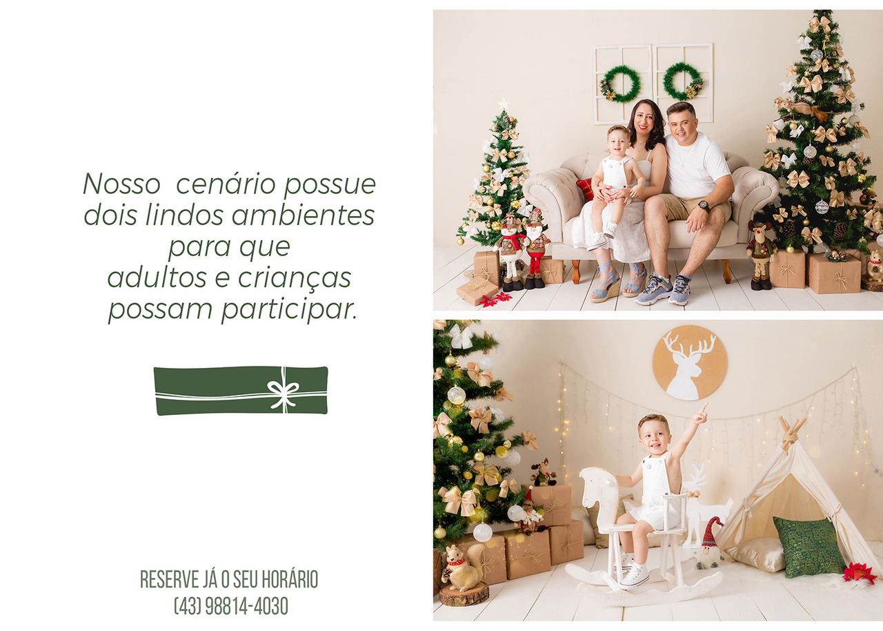 2 lindos ambientes para os ensaios de Natal