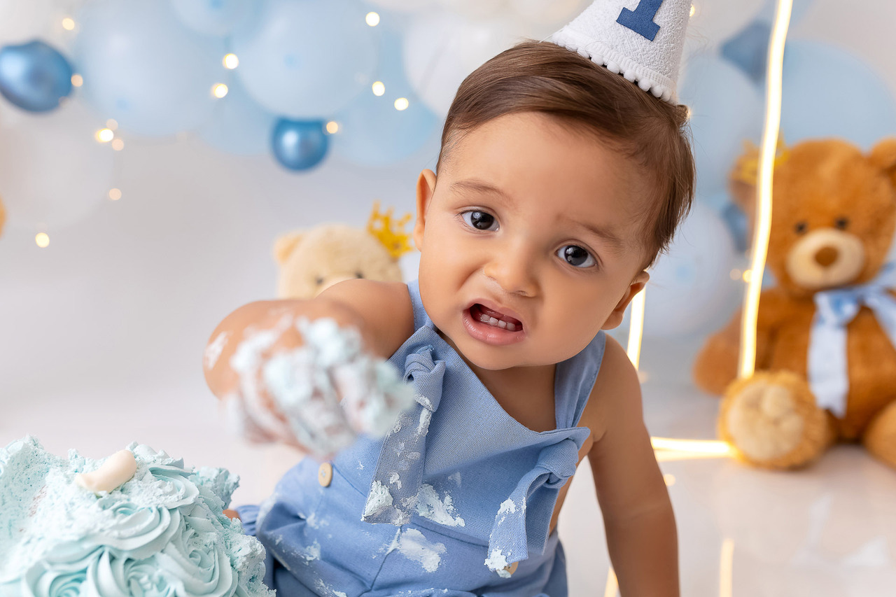 Gael Davi no ensaio Smashe the Cake- Tema: Ursinho Príncipe - Estúdio On Click Fotografia - Caraguatatuba