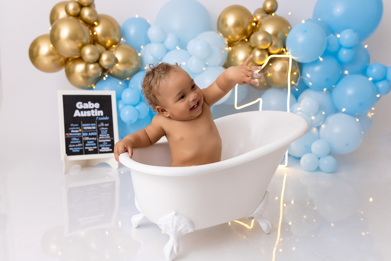 Gabe no ensaio Smashe the Cake Clean - Estúdio On Click Fotografia - Caraguatatuba