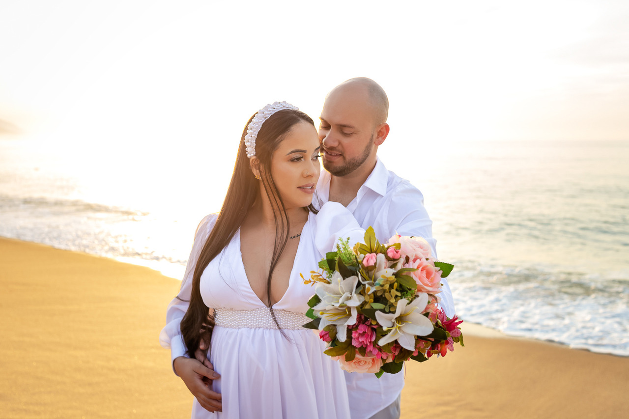 Ensaio Wedding de Daniela e Lucas na Praia da Lagoa Azul em Caraguatatuba