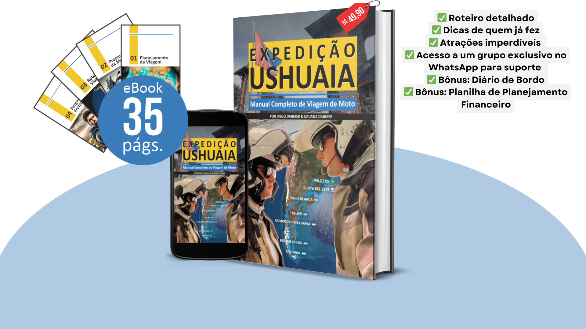 eBook Expedição Ushuaia Manual Completo de Viagem de Moto