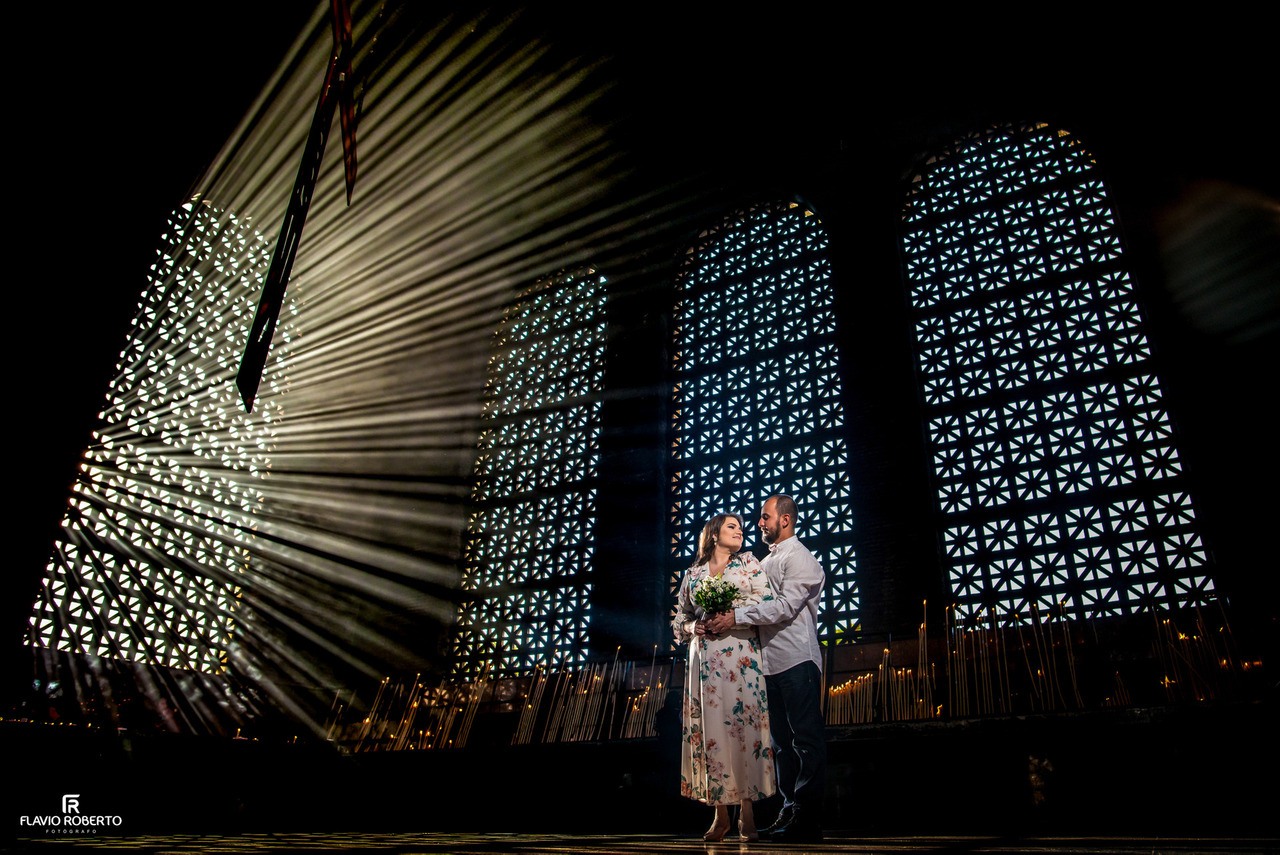 Fotografia de casamento no Santuário Nacional de Aparecida