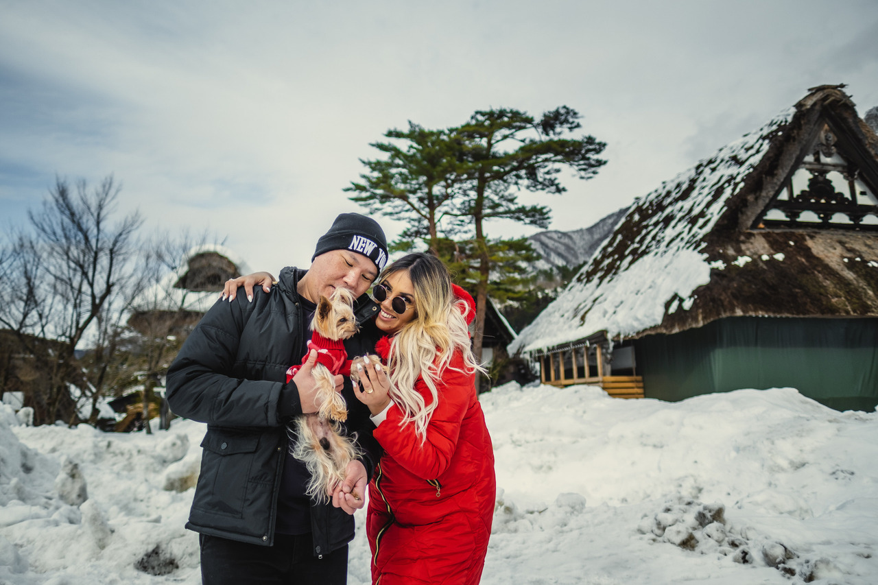 lais ricci, ricci sanglasses, ensaio fotografico no Japao, ensaio em Shirakawa, ensaio no inverno Japao, fotografo de familia no Japao