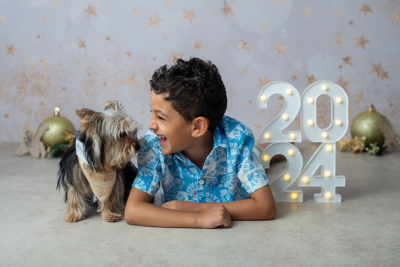 ensaio de natal e ano novo com cachorro sp