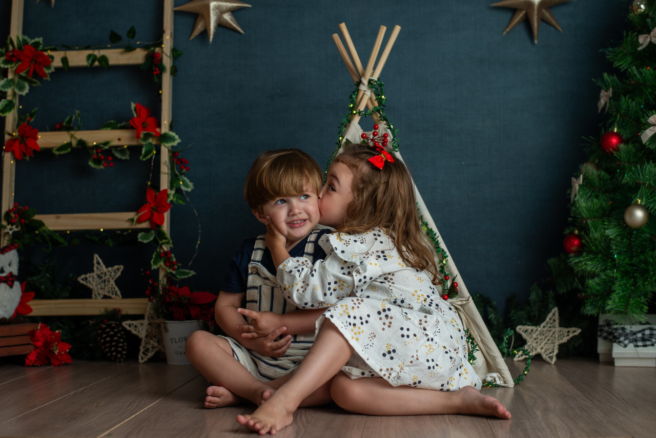 ensaio de natal irmãos família sp