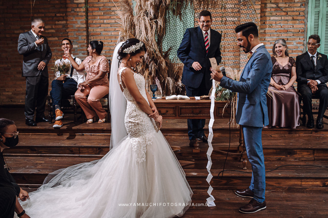 Votos de casamento no Casarão La Vila local para casamentos em Mogi das Cruzes
