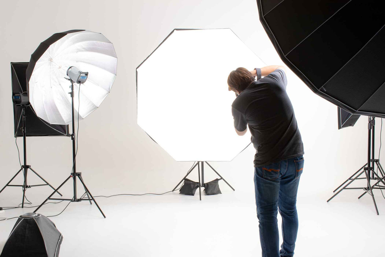 Foto profissional em estúdio fotográfico