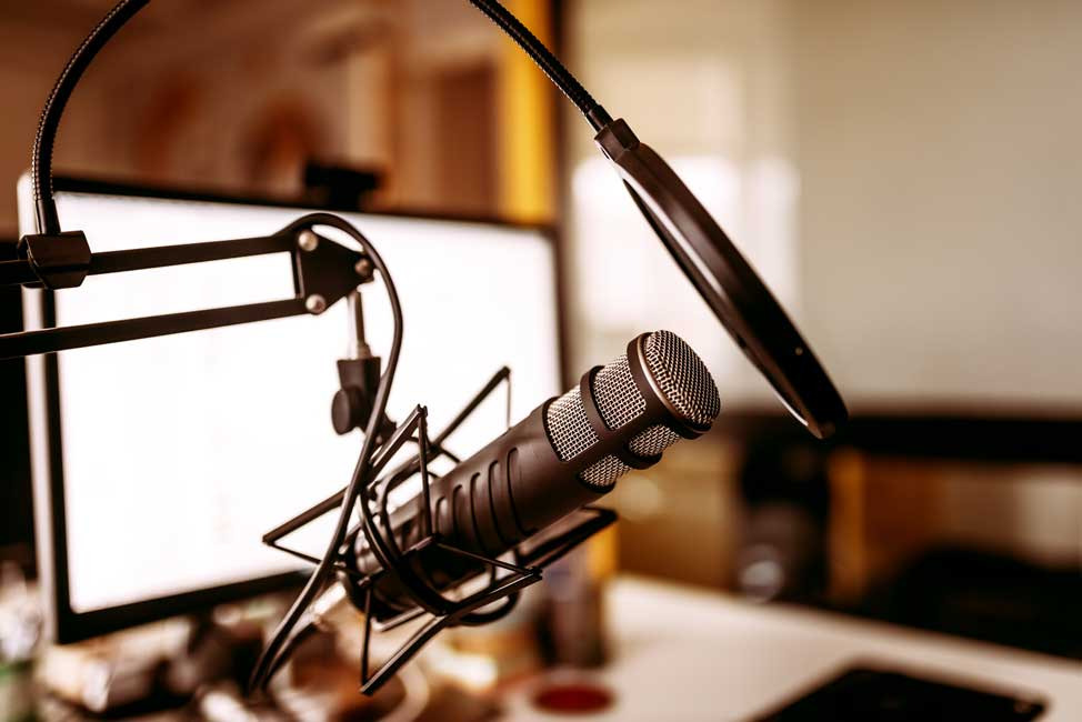 Estúdio de gravação de podcast em São Paulo