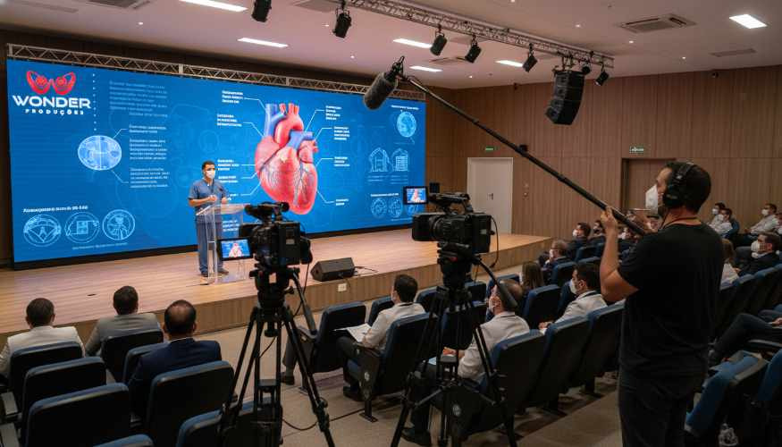 Transmissão ao vivo de congressos médicos