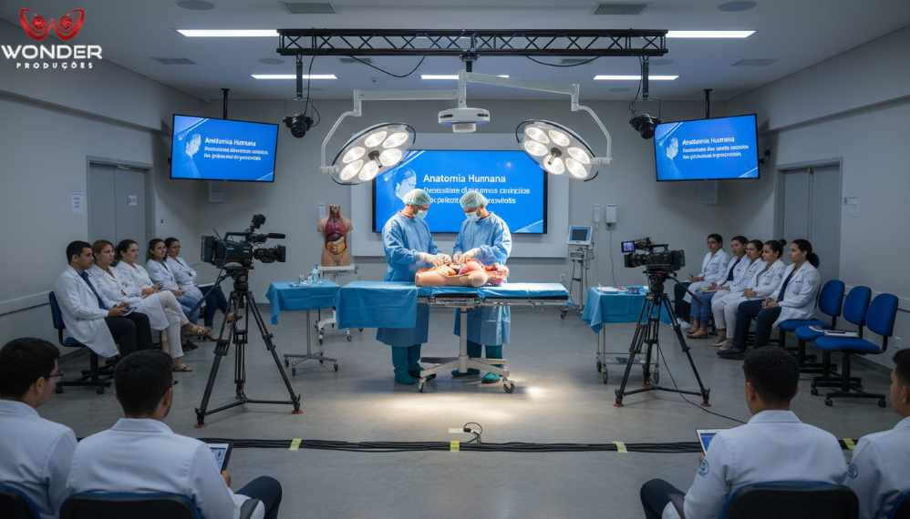 Gravação de videoaulas para médicos