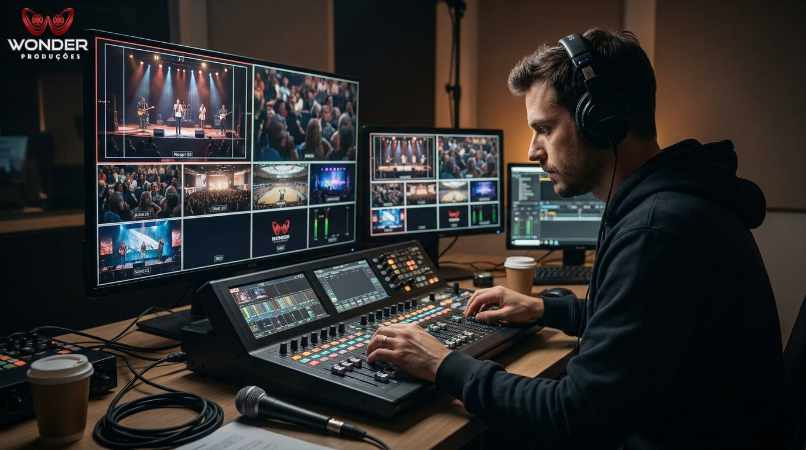 Gravação e edição com transmissão ao vivo SP