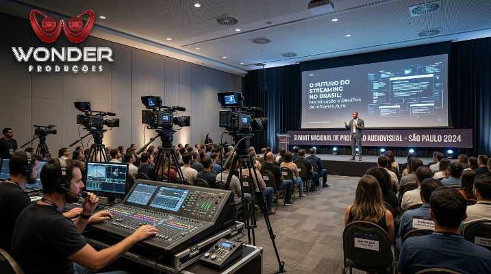 Transmissão ao vivo apra evento empresarial em São Paulo