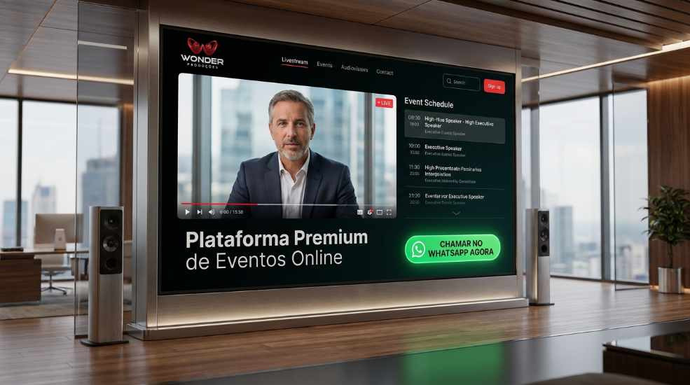 Plataforma Premium de Eventos Online Para Empresas - Peça Orçamento de Serviços!