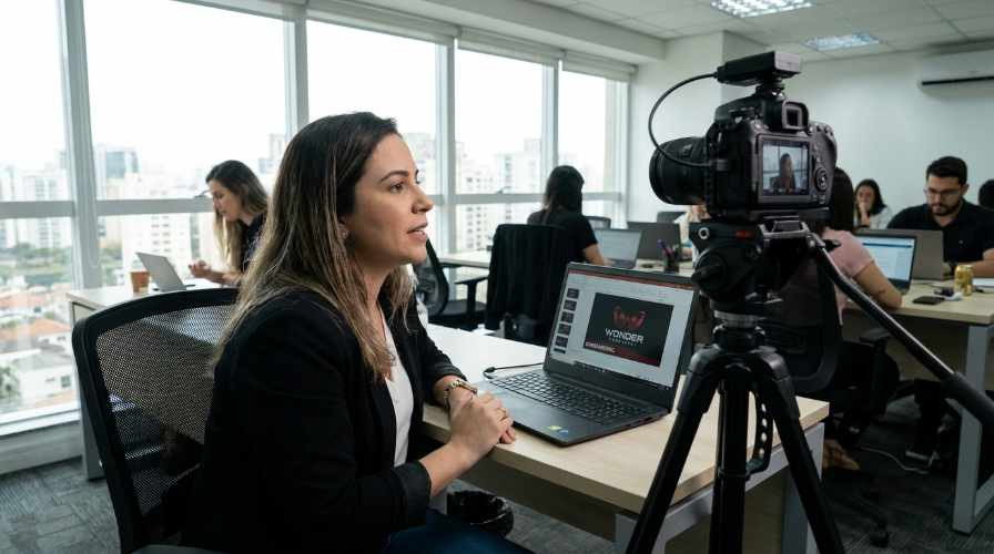 Gravação de videoaulas in Business